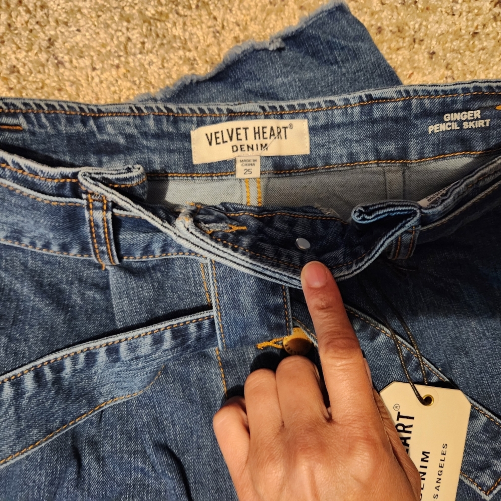 VICI denim pencil belt jeans skirt - Picture 5 of 5